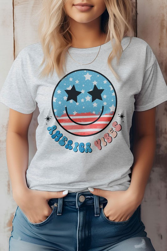 America Vibes Retro, 4th of July Graphic Tee