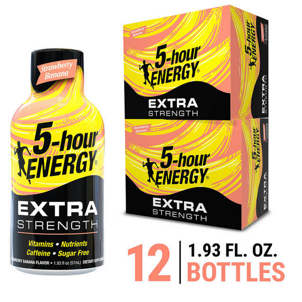 5 Hour Energy Shots. Pack of 12 Bottles 1.93 Fl Oz Each